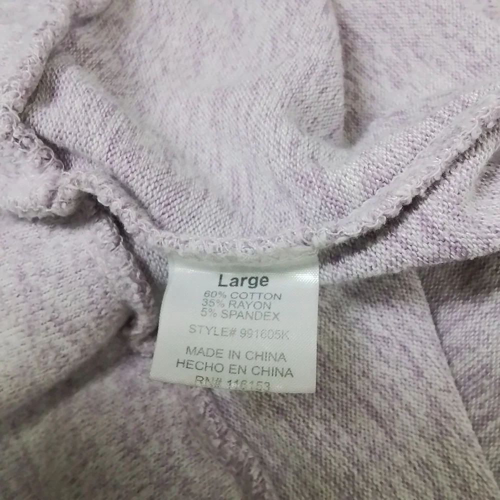 Poof Girl Large Lavender Purple Knit‎ Sweater V-Neck Crisscross Back Long Sleeve